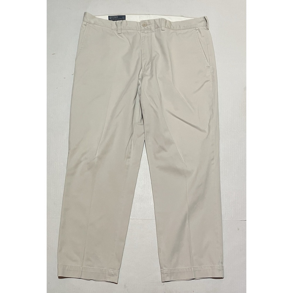 Vintage Polo Ralph Lauren Pants Men Size 38 X 29 Pleated Chino Cotton Casual